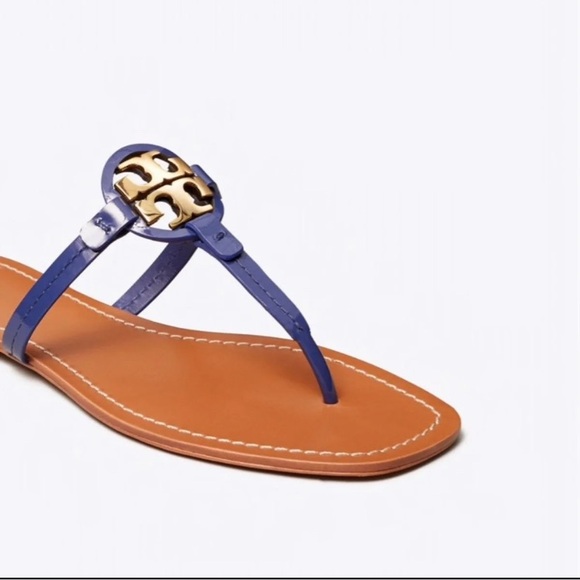 Tory Burch Mini Miller Patent Leather Thong Sandals - Picture 10 of 11